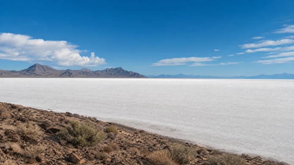 Bonneville Salt Flats near Salt Lake City
