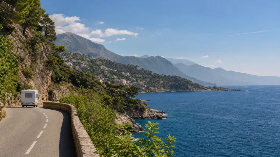RV rental pickup in Nice, France