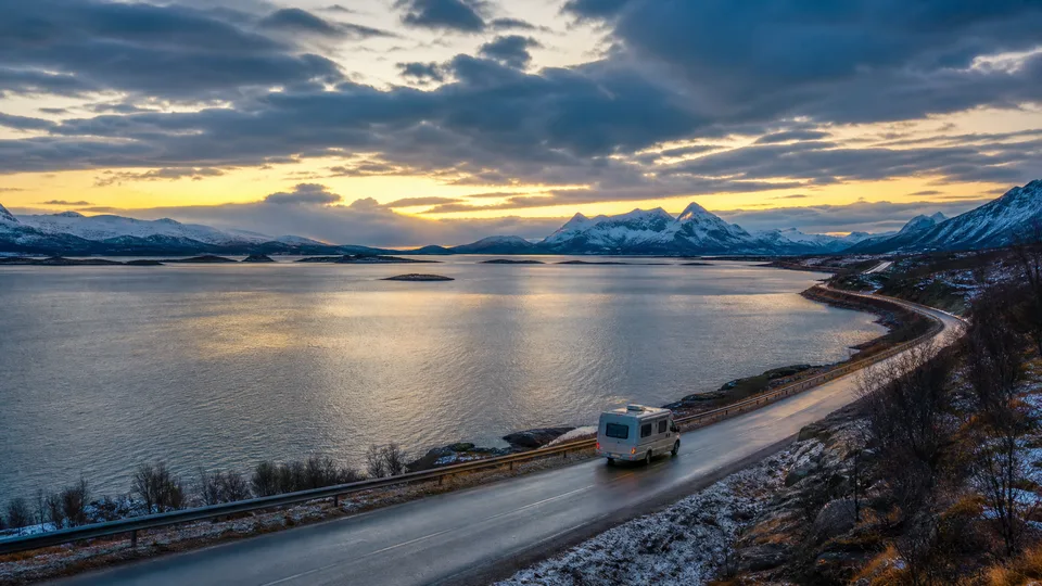RV rental pickup in Tromso, Norway