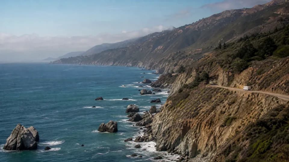 Big Sur and the California coast near San Diego